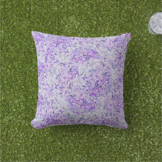Almofada Padrão de hortênsia deslumbrante em lavanda, flora