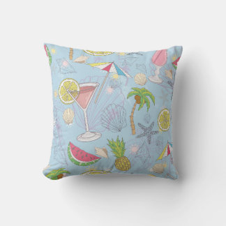 Almofada Padrão de ilustração de Verão bonito com melancia,