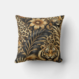 Almofada Padrão de Impressão botânico animal