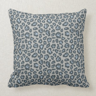 Almofada Padrão de Impressão do Leopardo da Cinza Azul-Ch
