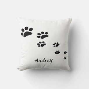 Almofada Padrão de impressão em animais de pata de cão deco