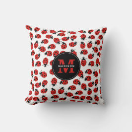 Almofada Padrão de Ladybug Vermelho Cute