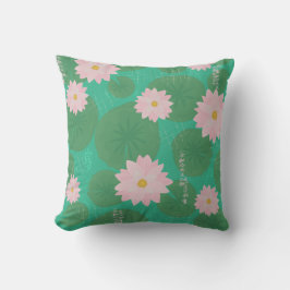 Almofada Padrão de lírio de água japonês