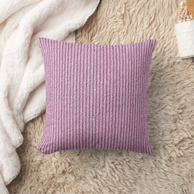 Almofada Padrão de Listra de Corduroy Rosa Casual (Cobertor)