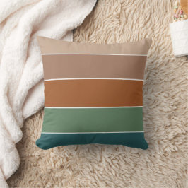 Almofada Padrão de Listra Pastel Elegante Quente Outono
