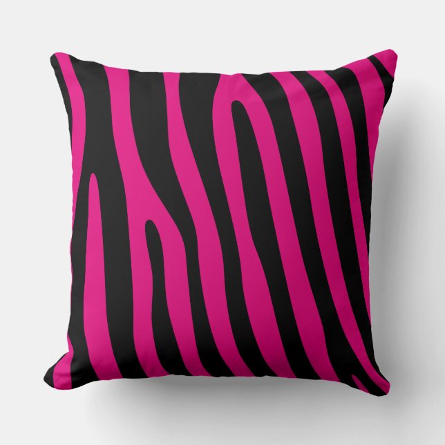Almofada Padrão de listras zebra + seu histórico e ideias (Frente)