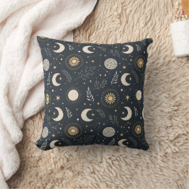 Almofada Padrão de Lua Celestial Mística