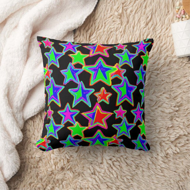 Almofada Padrão de luz de estrela Neon brilhante (Cobertor)
