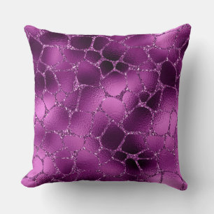 Almofada Padrão de Manchas de Girafa com Glitter Glam Ombre