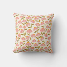 Padrão de Margaridas Florais Desenhadas à Mão Rosa