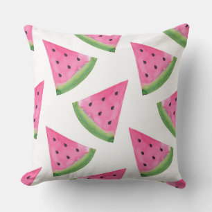 Almofada Padrão de Margem de Watercolor Melon
