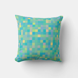 Almofada Padrão de Mosaico Multicolorido Cheerful com tendê