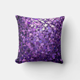 Almofada Padrão de Mosaico Roxo Luminoso.Moderno ao ar livr