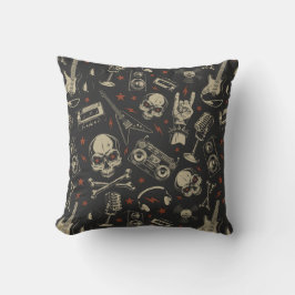 Almofada Padrão de Música Rock