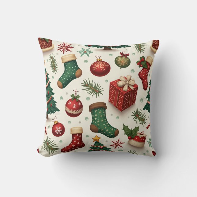 almofada padrão de natal (Frente)