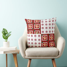 Almofada padrão de natal alegre e logo