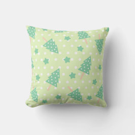 Almofada Padrão de Natal bonito verde