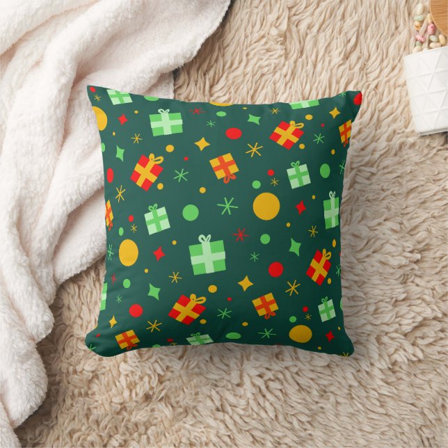Almofada Padrão de Natal Verde Divertido (Cobertor)