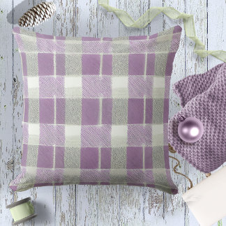 Almofada Padrão de Natal Verde Roxo nº 7 ID1009