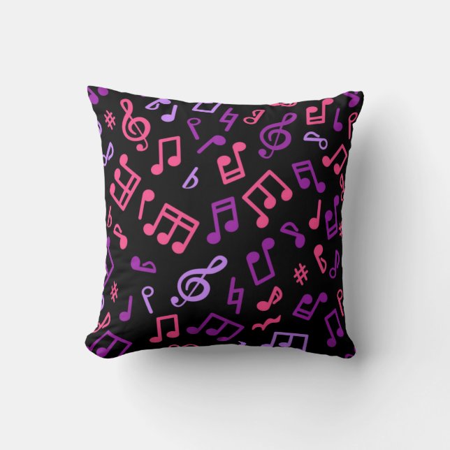 Almofada Padrão de notas de música (Frente)