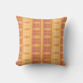 Almofada Padrão de Op Art Geométrico Laranja e Magenta — Re