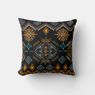 Almofada Padrão De Ornamento De Boho Étnico Sem Olhos