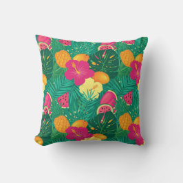 Almofada Padrão de Paraíso Tropical Negrito Sem Olhos