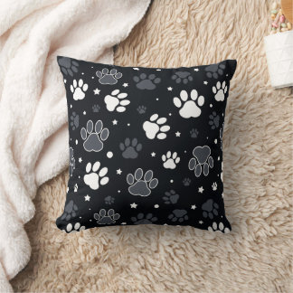 Almofada Padrão de Patas de Cachorro – Presente Divertido p