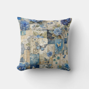 Almofada Padrão de Patchwork Floral do Boho Colorido Negrit