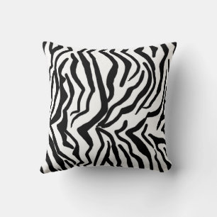 Almofada Padrão de Pelagem Preta e Branca da Pele de Zebra