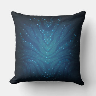 Almofada Padrão de Pele Alienigena Azul Bioluminescente - A