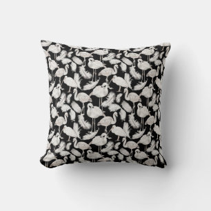 Almofada Padrão de penas de cisne branco elegante e sofisti