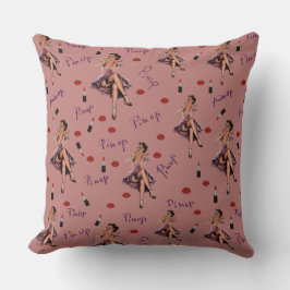 Almofada padrão de pinos rosa