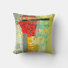 Almofada Padrão de pintura colorido misto elegante abstrato