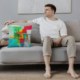 Almofada Padrão de pintura elegante e abstrato e colorido