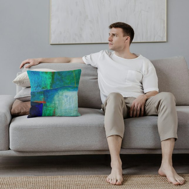 Almofada Padrão de pintura elegante e abstrato e colorido (Criador carregado)