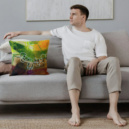 Almofada Padrão de pintura elegante e abstrato e colorido 