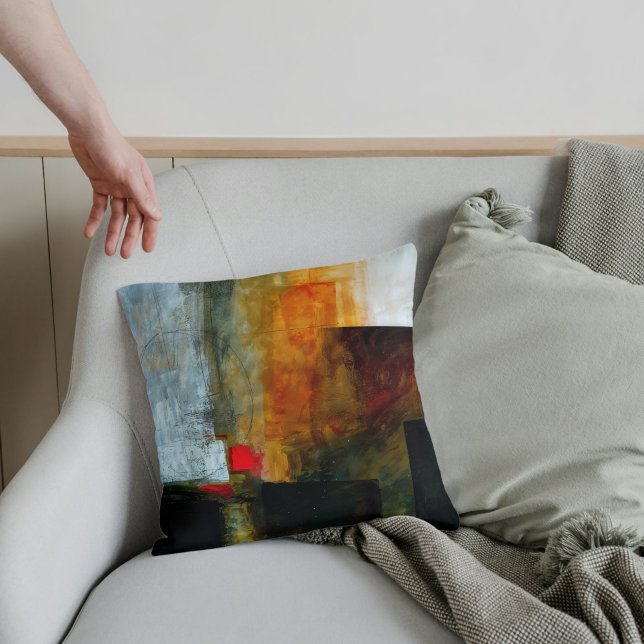 Almofada Padrão de pintura elegante e abstrato e colorido (Criador carregado)