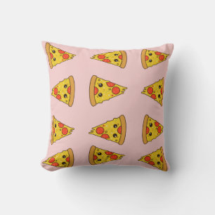 Almofada Padrão de pizza engraçado rosa fofo kids pepparoni