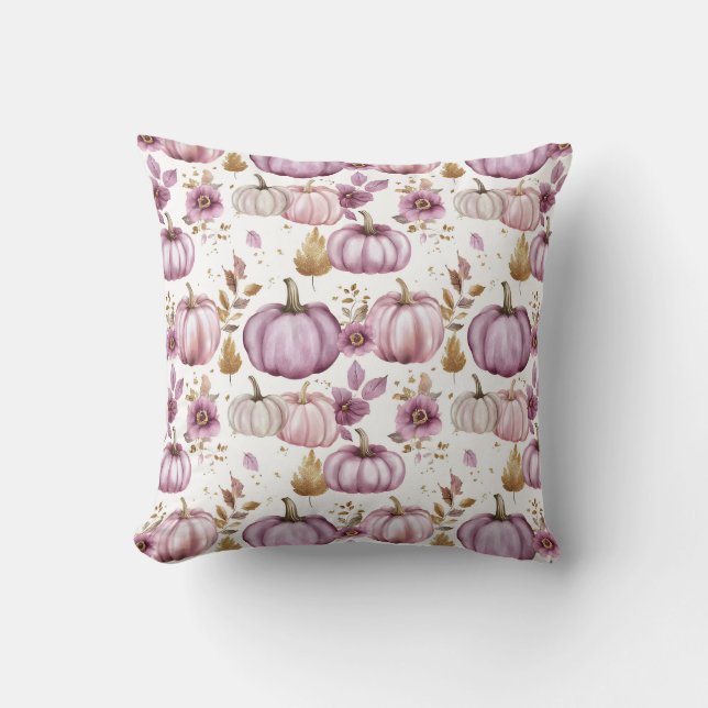 Almofada Padrão de Pumpkin de Quebra de Caqueta Cúbica (Frente)