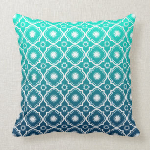Almofada Padrão de Quatrefoil Branco