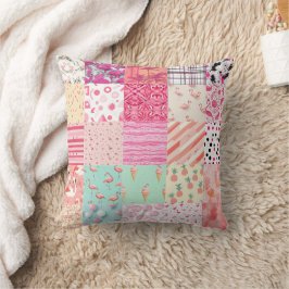 Almofada Padrão de Quilt de Cheat Flamingo Todos os Rosa 20