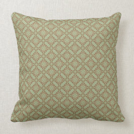Almofada Padrão de Rolagem Laranja Verde e Cobre