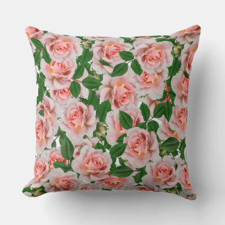 Almofada padrão de rosas