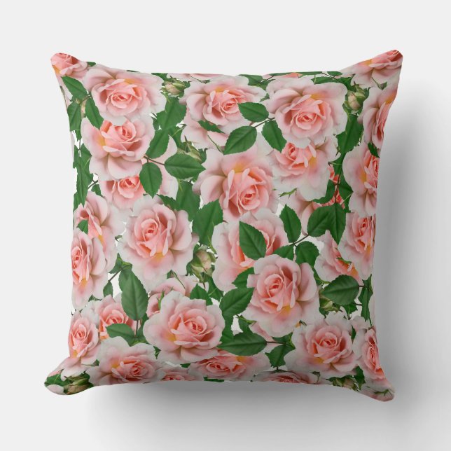 Almofada padrão de rosas (Frente)