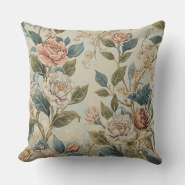 Almofada Padrão de Rosas de Luxo Elegante