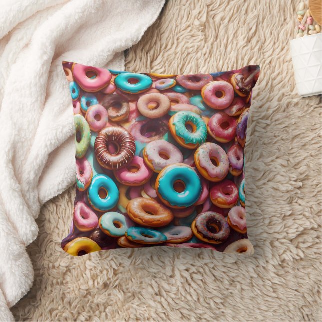 Almofada Padrão de rosquinha delicioso (Cobertor)
