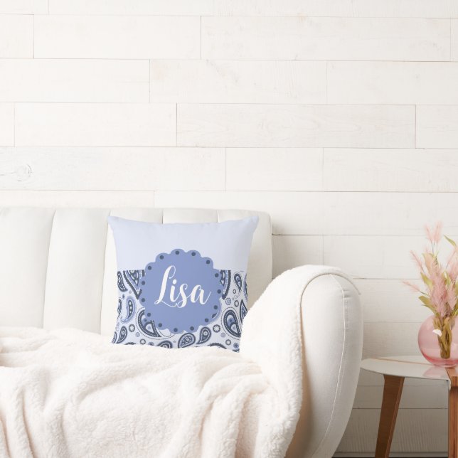 Almofada Padrão de salto azul (Sofá)