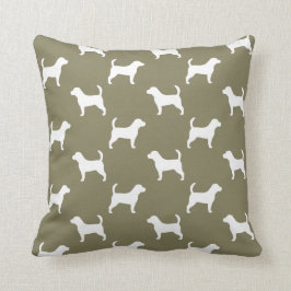Almofada Padrão de Silhuetas de Beagle