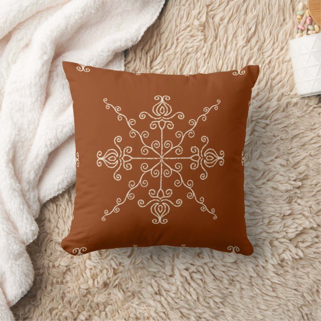 Almofada Padrão de Simetria de Arte Linear Boho Indiano Mar (Cobertor)